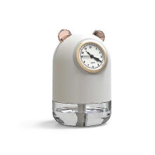 (White) Mini Humidifier Car Air Freshener Usb Powered Portable Water Replenishing Aroma Diffuser With Clock Essential Oil Diffuser NIUNIU
