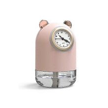 (Pink) Mini Humidifier Car Air Freshener Usb Powered Portable Water Replenishing Aroma Diffuser With Clock Essential Oil Diffuser NIUNIU