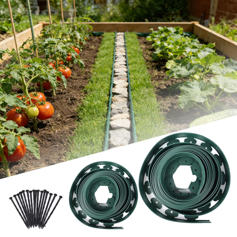 Flexible Nodig Garden Edging Border Kit 65Ft With 60 Spikes For Diy Flower Beds And Patio Landscaping 9351714426152