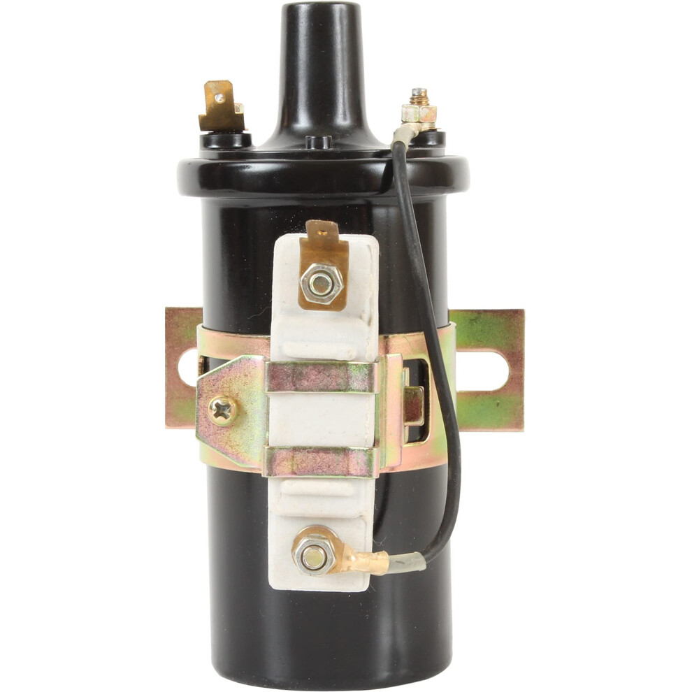 12V Ignition Coil With Resistor Oil Filled For Tractor Replacement Compatible With Ford Holland Case International 9771547799771