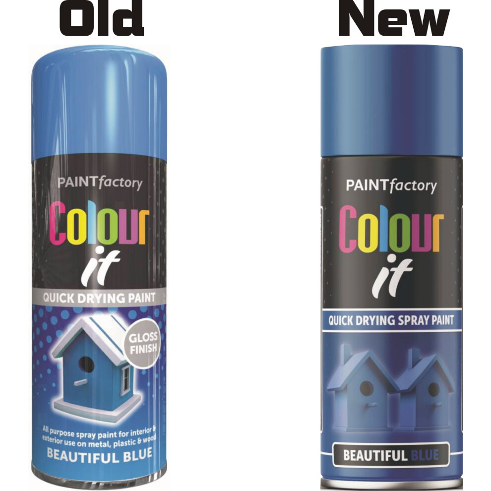 Rapide 400Ml Beautiful Gloss Spray Can For Car Van Bike Aerosol Paint Blue