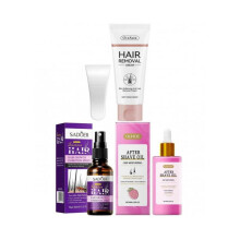 Hair Removal Cream+Hair Growth Inhibitor Spray + Strawberry Vanilla After Shave Oil women for Smooth Skin, Painless and Gentle Hair Removal Soothing &