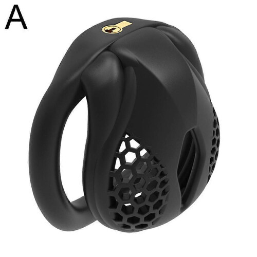 (Black 1) Male Chastity Device Security New Stimulation and Pleasure Multiple Functions