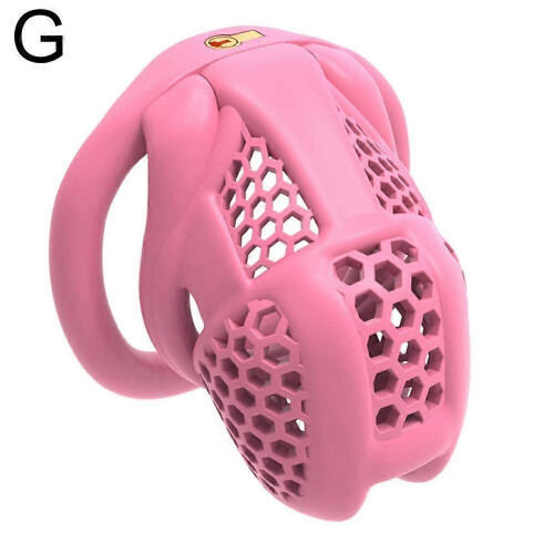 (Pink 3) Male Chastity Device Security New Stimulation and Pleasure Multiple Functions