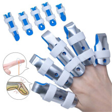 Finger Splint for Arthritis and Basketball, Rigid Plastic Finger Brace Support, Reusable Comfort Fit L 5pcs