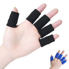 30PCS Finger Sleeves Sports Finger Protectors for Pain Relief Breathable Elastic MoistureWicking Black