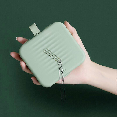 (blue)Magnetic Sewing Box Home Travel Convenient Sewing Storage Box Simple Shape Large NIUNIU 2