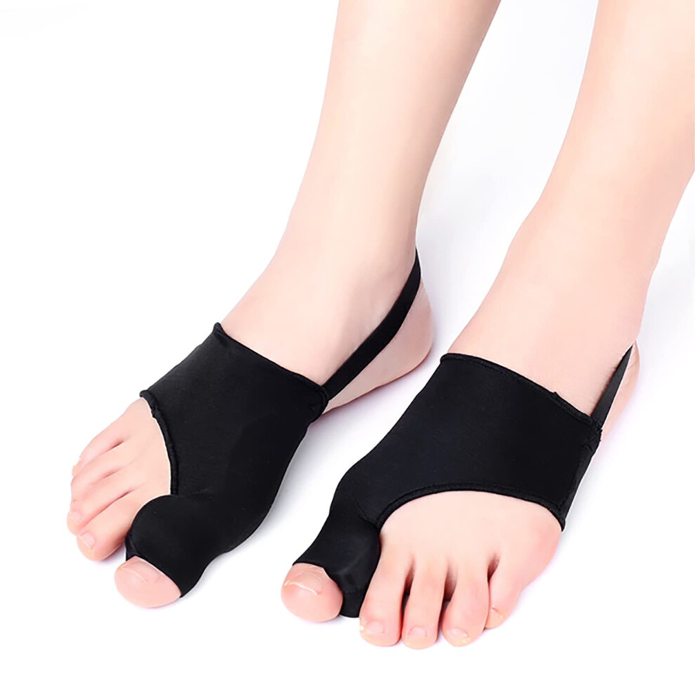 Black Orthopedic Bunion Corrector Splint For Women, Big Toe Straightener Pain Relief, Hallux Valgus Alignment Support (Black)