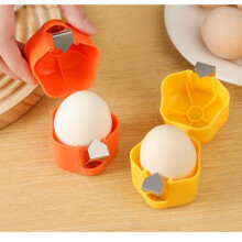 (Yellow, Egg cracker) 3pcs Portable Egg Peeler, Manual Egg Sheller for Kitchen, Quick Slicing Tool for Baking, Easy to Use, White