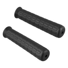 Wheelbarrow Handle Grips NonSlip Groove Rubber Covers 2 Pack Black, ShockAbsorbing WeatherResistant Replacement Handles
