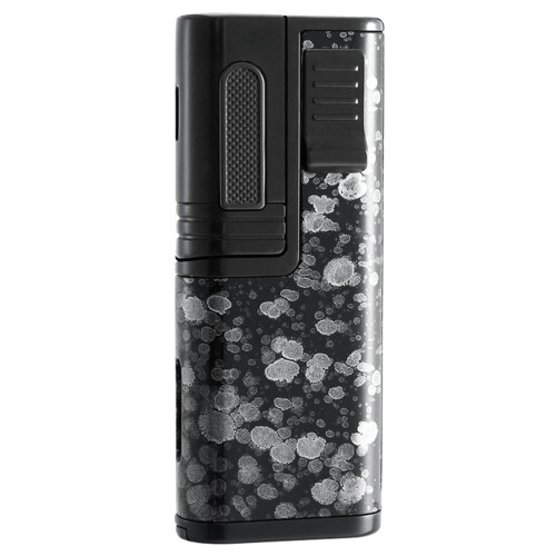 Butane Torch Lighter Black Refillable Windproof Blue Flame with 360 Ignition and Adjustable Flame Control