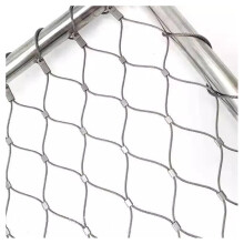 304 Stainless Steel Rope Mesh Tensile Flexible Wire Rope Fence Mesh AntiFall Safety Net for Garden Balcony Animal Enclosure 1.2x1m