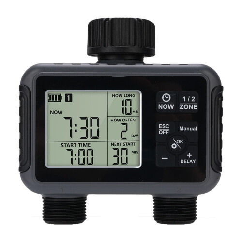 Smart Water Timer Dual Zone Programmable Hose Timer with Rainproof Durable Design and Automatic Water Scheduling 1