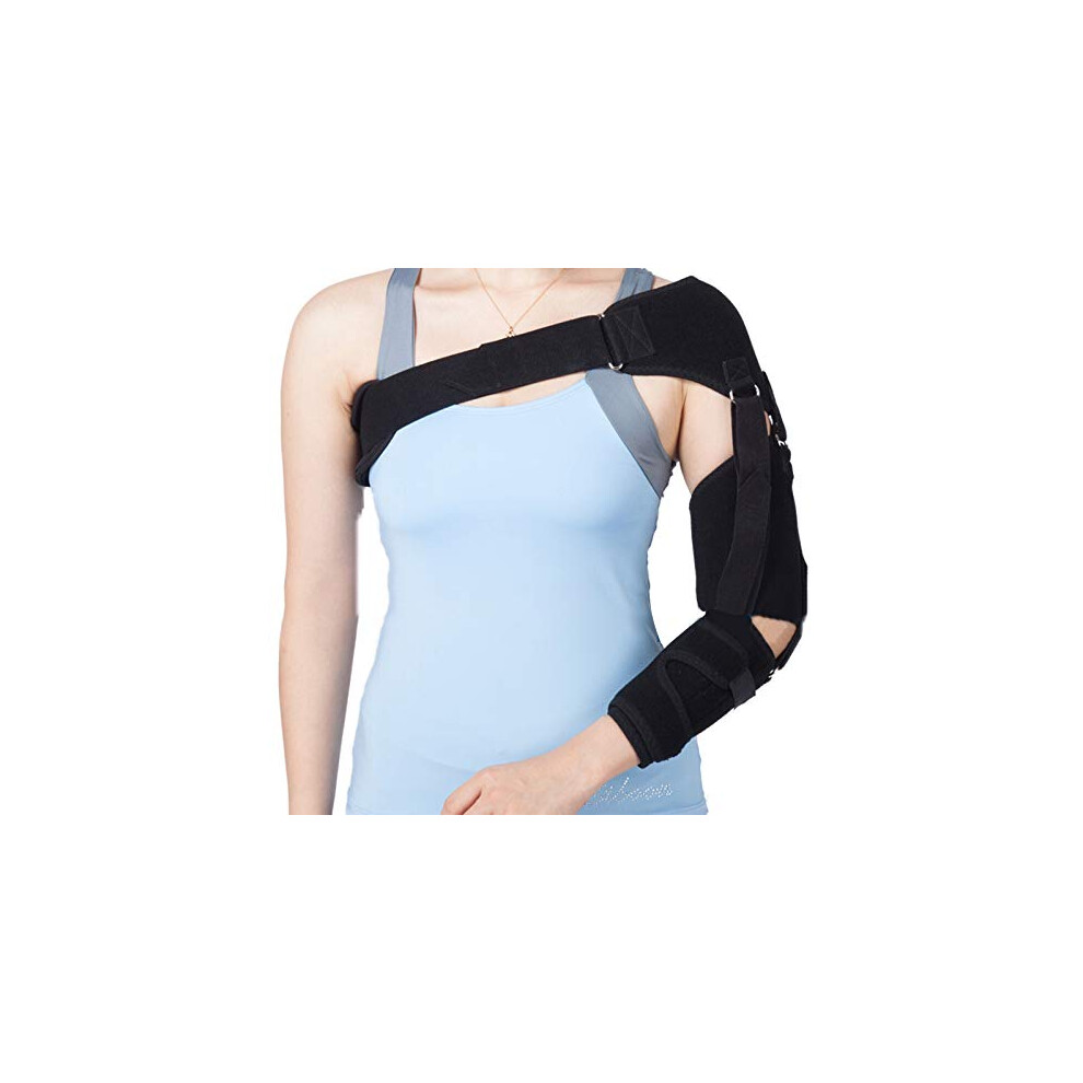 Adjustable Shoulder Brace for Dislocation Recovery and Hemiplegia Support with Breathable Comfort Fabric