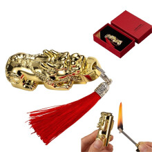 Waterproof Keychain Lighter, Refillable EDC Kerosene Lighter with Durable Metal Body for Outdoor Survival