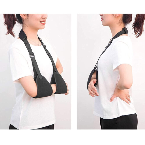 Adjustable Shoulder Sling for Postoperative Shoulder Immobilization, Breathable Mesh Arm Support Brace Black 2