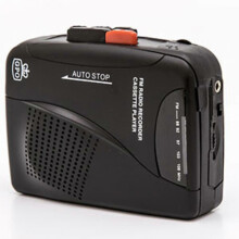 USA Imported Black GPO Cassette Player and Radio with MISC Accessories