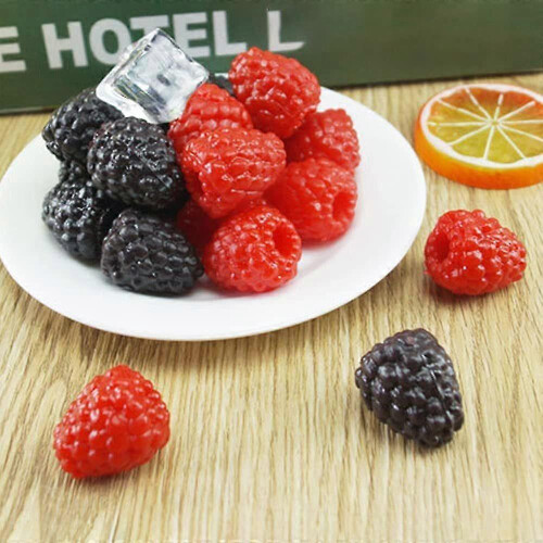 30pcs Artificial Raspberrys Fake Fruit Realistic Fruits Simulation Plant Props Plastic Ornament 1