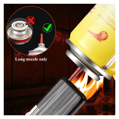 Adjustable Flame Butane Torch Lighter Windproof Refillable Retro Design for Camping Outdoor Use Style D 2