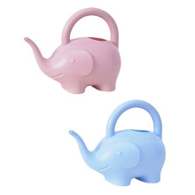 2Pcs Elephant Watering Can Set 1L Plastic Garden Watering Can with Ergonomic Grip and Delicate Flow for Indoor and Outdoor Plants