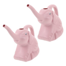 2PCS Pink Elephant Watering Can Set with Easy Grip Handle, Cute Cartoon Design for Garden and Indoor Plants