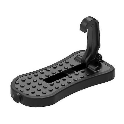 (A Black)Multifunction Car Doorstep Foldable Emergency Window Breaker Auto Latch Hook Foot Pedal