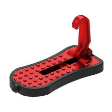 (A Red) Multifunction Car Doorstep Foldable Emergency Window Breaker Auto Latch Hook Foot Pedal