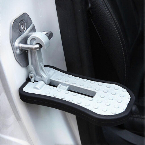 (B Black)Multifunction Car Doorstep Foldable Emergency Window Breaker Auto Latch Hook Foot Pedal 1