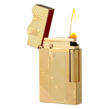 Vintage Brass Lighter Refillable Kerosene Design Compact 130g Retro Copper Gift for Men