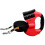 (Red) Illuminated Double Retractable Leash for Two Dogs, 360 Anti-Tangle Swivel Strap 1