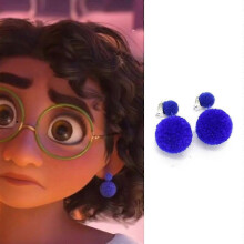 Mirabel Glasses for Girls Green Glasses Frame Wig Earrings Costume for Cartoon Halloween Costume Cosplay