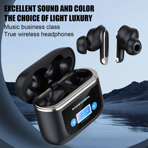 TWS Smart Touch Screen Earbuds, Wireless Bluetooth Headphones with Mic Stereo, for All iPhone Android