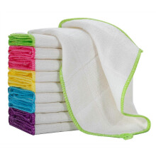 10pcs Bamboo Dish Cloths Towels Kitchen Cloths for Cleaning Dishcloths Washable Absorbent Machine Washable, Random Colors