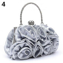 (A3) Fashion Women's Bag Rose Flower Solid Color Handbag Casual Evening Party Wedding Handbags Luxury Women Clutch Bag