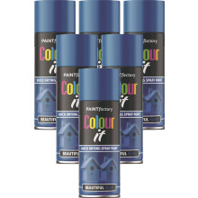 6 x 400ml Beautiful Blue Gloss Spray For Car Van Bike Aerosol Paint