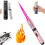 Butane Torch Lighter Pink Windproof Jet Flame Refillable with Adjustable Flame for Camping BBQ Kitchen 1