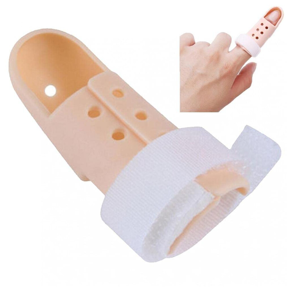 Yellow Finger Splint And Finger Brace For Broken Or Mallet Finger, Stabilizing Support, Comfortable Breathable Design