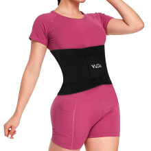 Back Support Belt for Men and Women, Breathable Lumbar Brace with 360 Support and Adjustable Straps, Black Medium