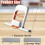 Mini Foldable Desktop Sponge Mop with OneHand Squeeze Design for Wet and Dry Cleaning, 2 Replaceable Heads 3