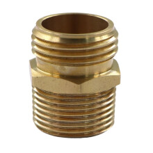 2pcs Brass Garden Hose Connector 3/4 Inch Quick Connect Hose Adapter Leakproof Watering Fitting