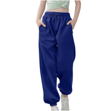 Boys Girls Sweatpants Baggy High Waist Bottom-Blue 7Years