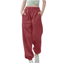 Boys Girls Sweatpants Baggy High Waist Bottom-rose color 7Years