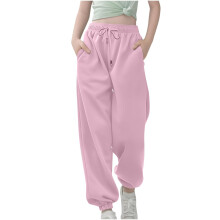 Boys Girls Sweatpants Baggy High Waist-pale pinkish gray 7Years