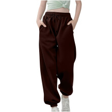 Boys Girls Sweatpants Baggy High Waist Bottom-maroon 7Years