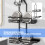 Adhesive Bathroom Shelf Rusts Resistant Bath Shower Racks for 2