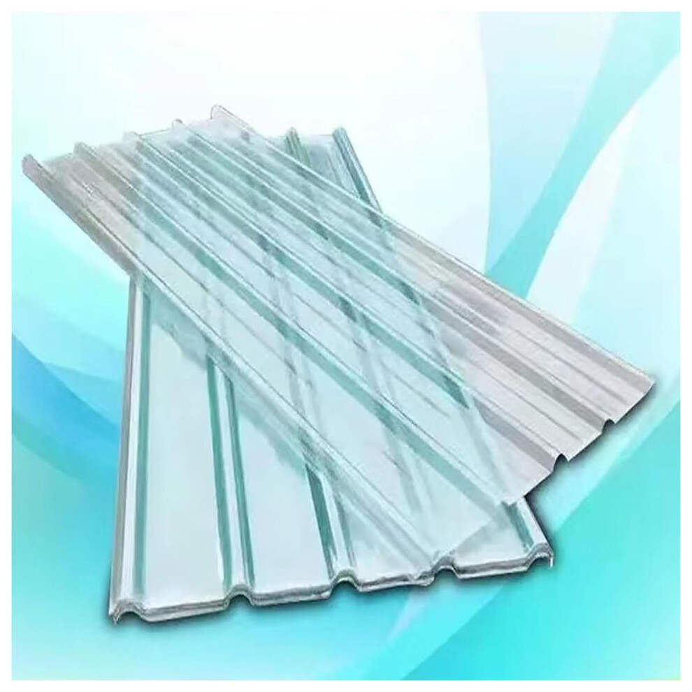 Clear Corrugated Roof Panels 1Mm Thick, Impact Resistant Uv Blocking Fiberglass Roofing Sheets For Greenhouse Shed And Garage 9073542948803