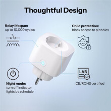 Matter over Wifi Plug with Power Monitoring Scene Remote Control Work for Alexa Homekit EU Plug