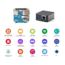 Para la Placa de Desarrollo para Nanopi NEO3Plus RK3528, Puerto Gigabit Ethernet, Soporte para Expansión EMMC de 1 GB