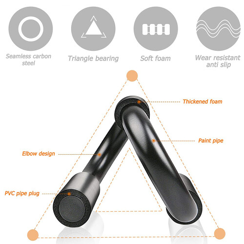 Ανθεκτική δομή Push Up Bars, Τέλεια συμβατή με γυμναστική δύναμης στο σπίτι, Αν 2