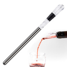 Enfriador de vino portátil 3 en 1 de acero inoxidable: enfriador de botellas, aireador, vertedor y tapón para botellas estándar, materiales